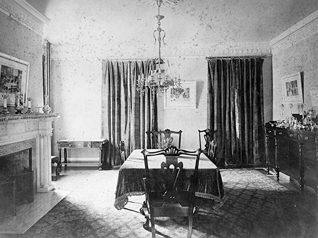 Drumthwacket Dining Room, late 19th century. (Reproduced courtesy Historical Society of Princeton)
