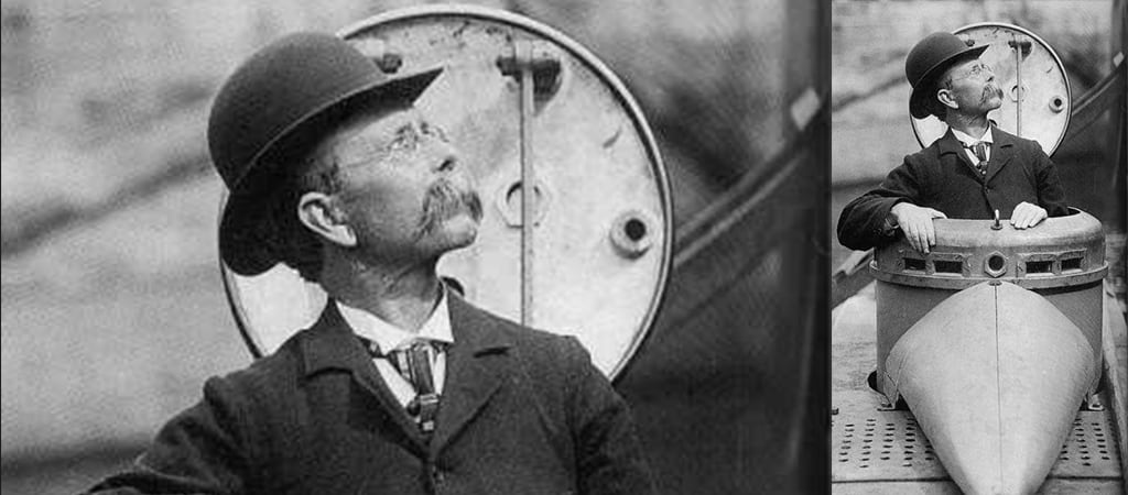 Often called “The Father of the Modern Submarine,” New Jersey inventor John Philip Holland successfully launched his Holland Boat No. 1 into the Passaic River at Paterson on May 22, 1878.
