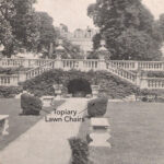 Drumthwacket Garden, c. 1910. Note the topiary lawn chairs.