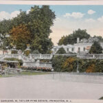 Drumthwacket postcard with Tennis Court, c. 1910. (Reproduced courtesy of the Dept. of Special Collections, Princeton University Library)